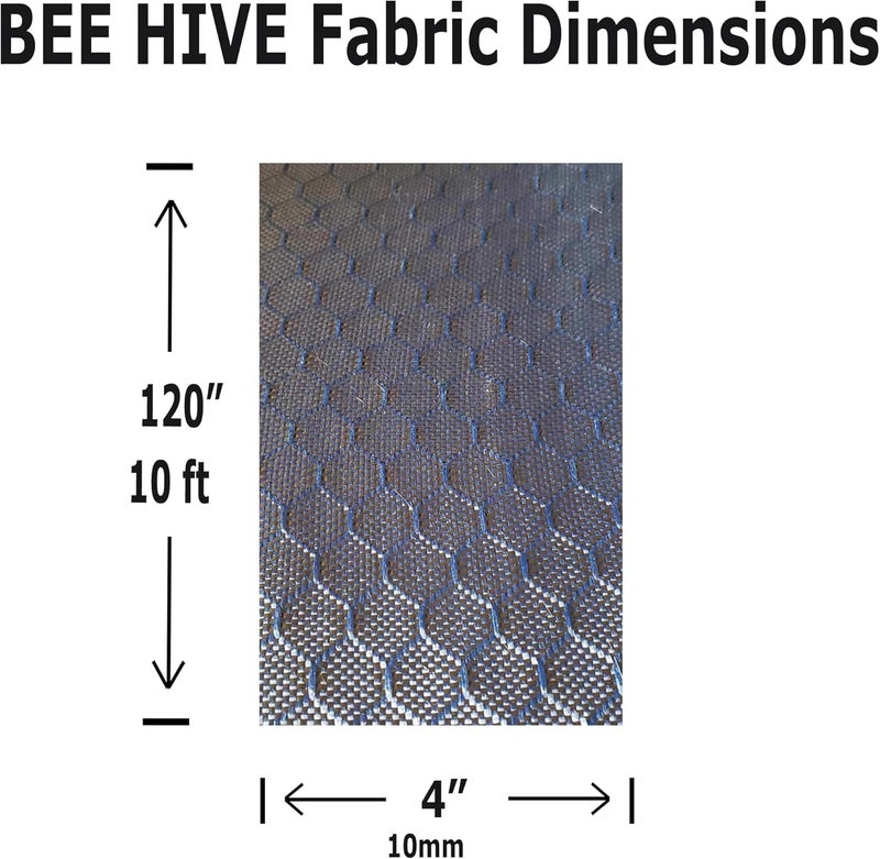 KARBXON - 4 in x 10 ft – Beehive Weave - Carbon Fiber Aramid Fabric - Blue - 3K - 240g/meter - Beehive Weave - 4” Wide Hemmed Fabric for Repair, DIY Projects (10, Ft) - Image 5